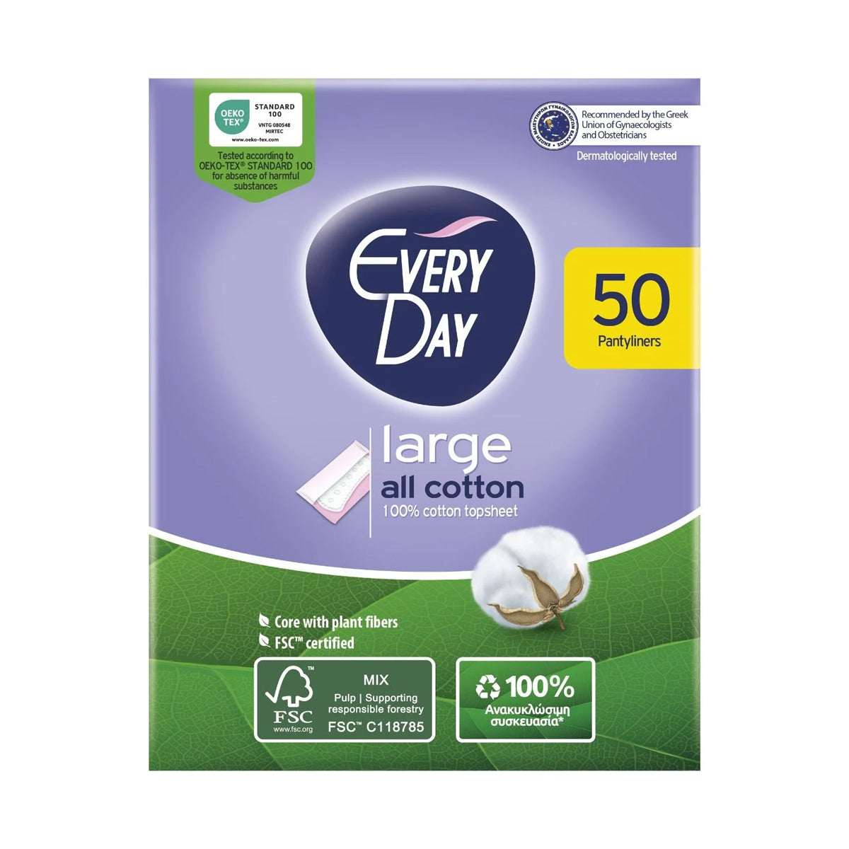 EveryDay All Cotton Large Pantyliners 50pcs